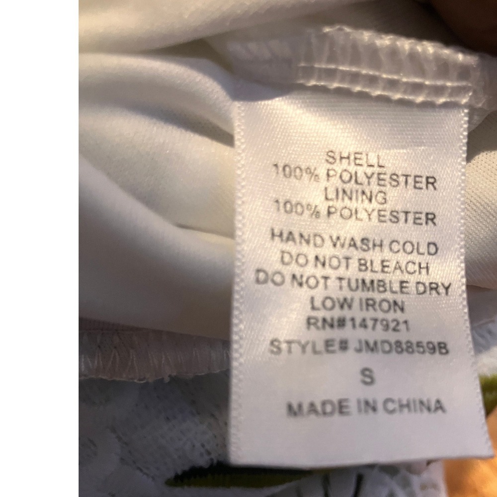 Just Me White Blue Floral Guipure Lace Tiered Midi Dress Womens Small Cottagec - Picture 7 of 12